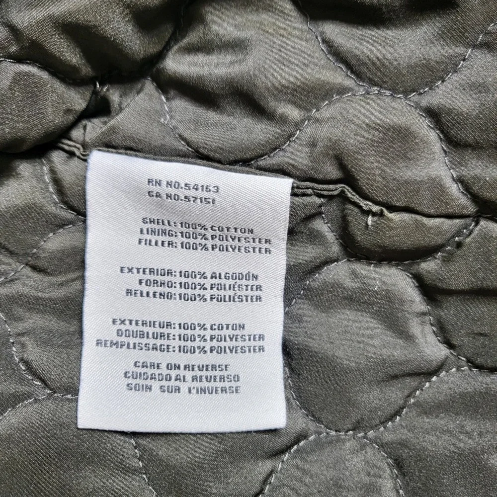 Levi‎ Strauss & Co. Men's Military Jacket Full Zip Quilted Lined Olive Small